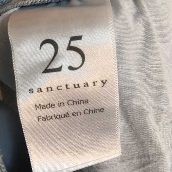 Sanctuary Jean Skirt Button Down Light Wash Denim Stretch Size 25 NEW - Picture 6 of 8